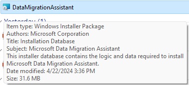 Microsoft Data Migration Assistant