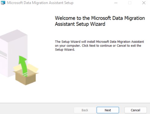 Microsoft Data Migration Assistant Setup Wizard