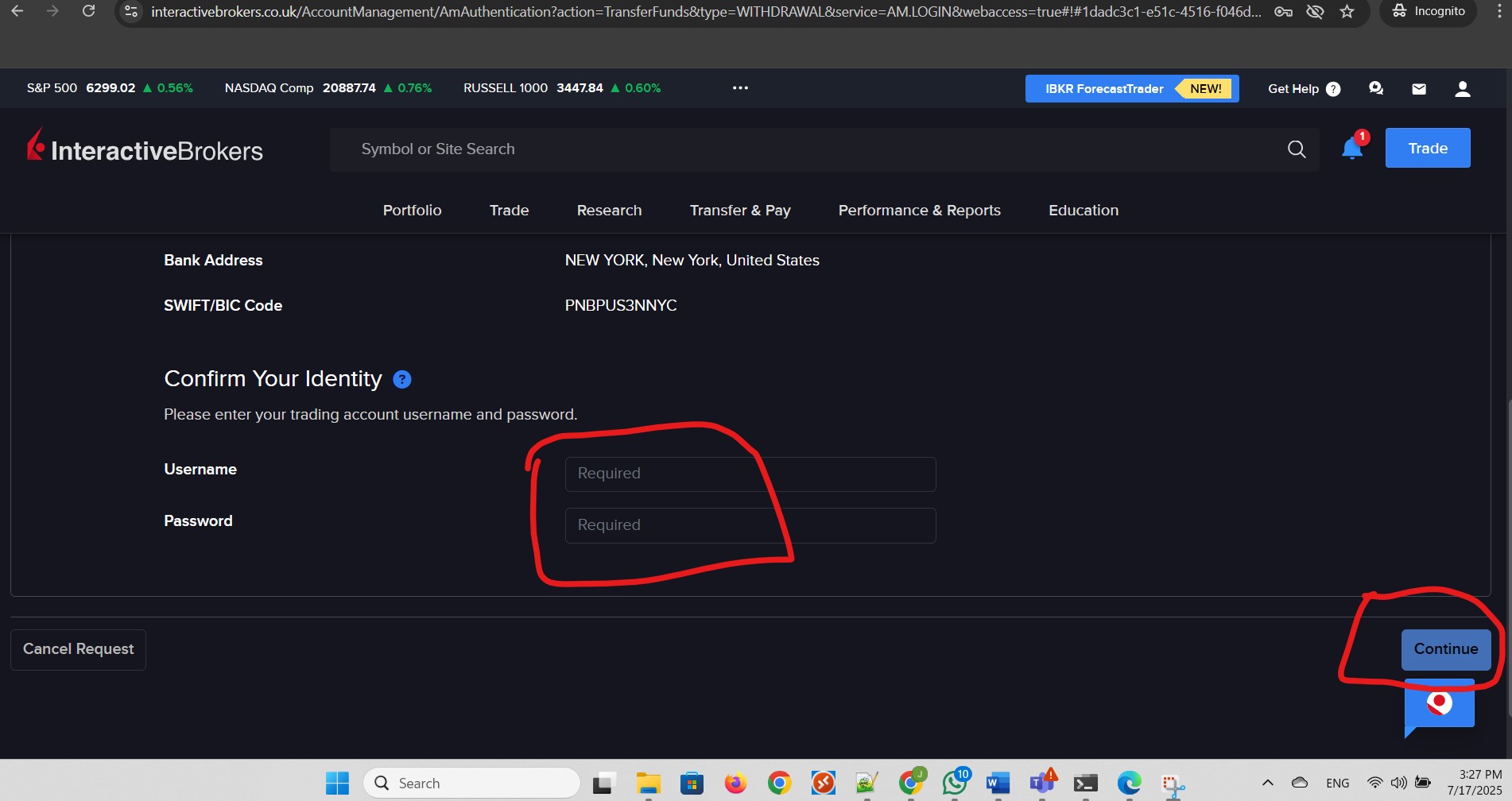 Confirm identity for wire transfer. Part 3 of 3.