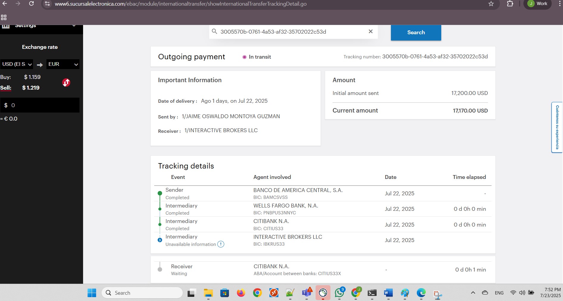 Tracking completed payment. Part 2 of 2.